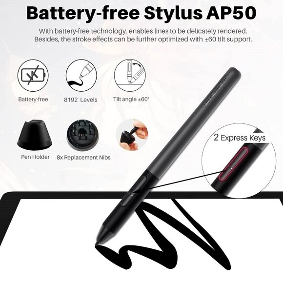 13.3 inch Graphic Tablet With Screen Full-laminated Pen Display GAOMON PD1320 - Picture 3 of 11